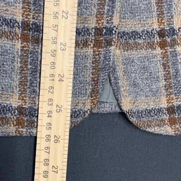 VTG Harrington Square Plaid Womens Blazer Wool Blend 70's Equestrian Boardroom 8 - Picture 13 of 13